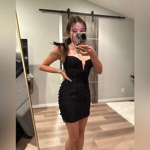 For Love And Lemons Elegant Black Lace Dress